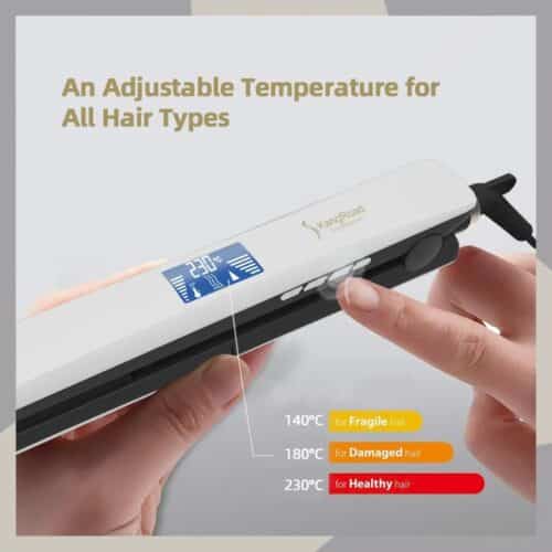 Professional Nano-Titanium Stijltang Nat & Droog Flat Iron Wide Plate - Afbeelding 6