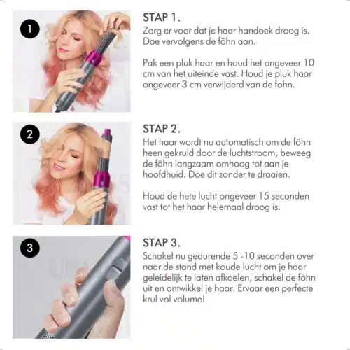 Hot Air Styler 5 in 1 airwrap föhn krultang - Afbeelding 6