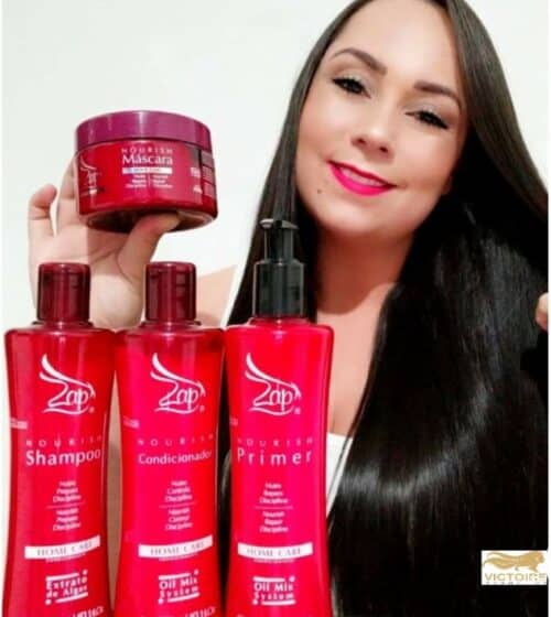 Zap Kit 4 Nourish Home care Shampoo + Conditioner + Mascara + Leave in 3x300ml +250 ml - Afbeelding 4