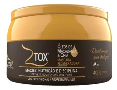 ZAP COLÁGENO DOS FIOS HAIR RECONSTRUCTION MASK 1L/33.8 FL.OZ & Zap Ztox haar mascara Regeneração olie Macadamia & Chia 400g - Afbeelding 3